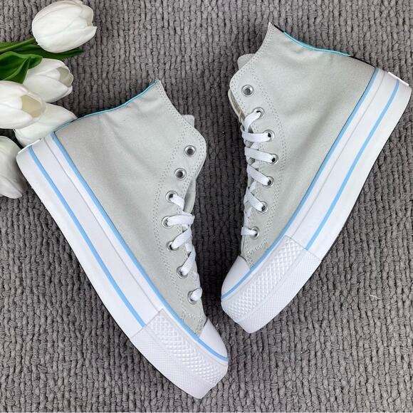 NEW Womens Size 8.5 Custom Converse High Top Platform Zebra Print Glitter Shoe - Picture 2 of 10